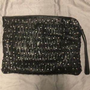 Frye studded clutch
